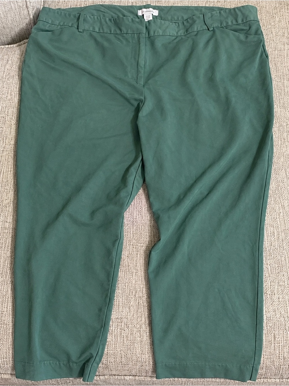Liz Claiborne Emma 22W Green Stretch Slim Work Pants